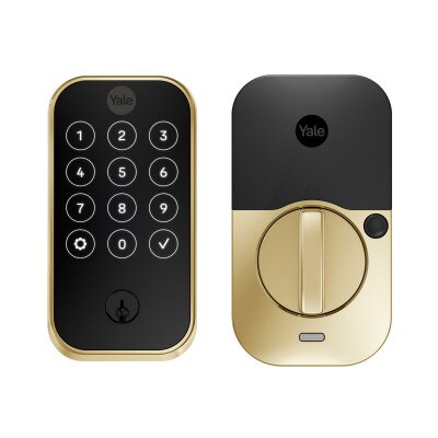 Yale Pro 2 Keyed Touchscreen Keypad Lock with Bluetooth, No Smart Module, Lifetime Brass